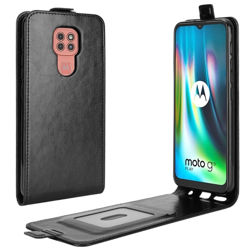 

For Motorola Moto G9 / G9 Play R64 Texture Single Vertical Flip Leather Protective Case with Card Slots & Photo Frame(Black)