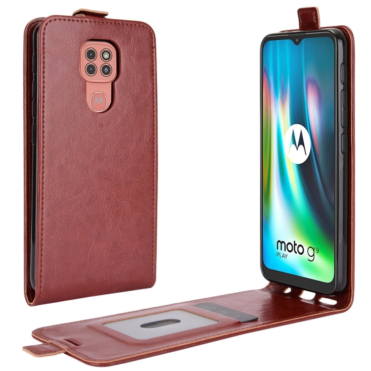 

For Motorola Moto G9 / G9 Play R64 Texture Single Vertical Flip Leather Protective Case with Card Slots & Photo Frame(Brown)