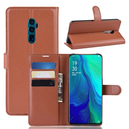 

Litchi Texture Wallet Leather Stand Protective Case for OPPO Reon 10X Zoom(Brown)