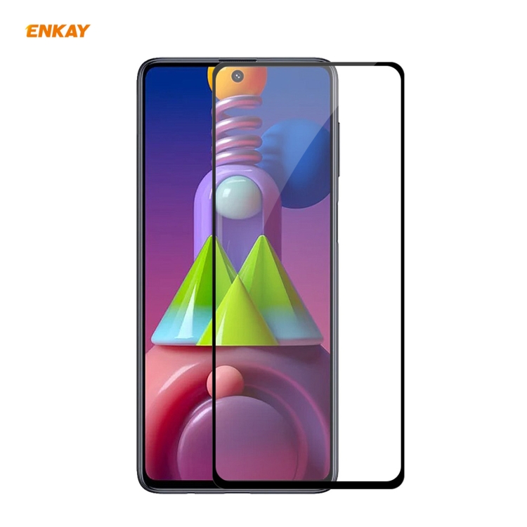 

For Samsung Galaxy M51 ENKAY Hat-Prince Full Glue 0.26mm 9H 2.5D Tempered Glass Full Coverage Film