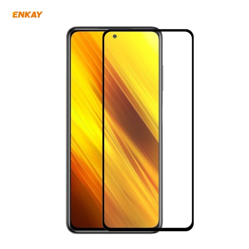 

For Xiaomi Poco X3 / X3 NFC ENKAY Hat-Prince Full Glue 0.26mm 9H 2.5D Tempered Glass Full Coverage Film