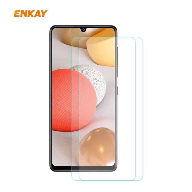 

For Samsung Galaxy A42 5G 2 PCS ENKAY Hat-Prince 0.26mm 9H 2.5D Curved Edge Tempered Glass Film