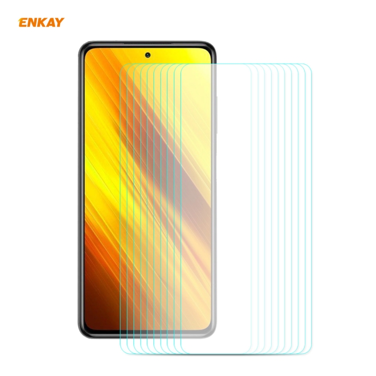 

For Xiaomi Poco X3 / X3 NFC 10 PCS ENKAY Hat-Prince 0.26mm 9H 2.5D Curved Edge Tempered Glass Film