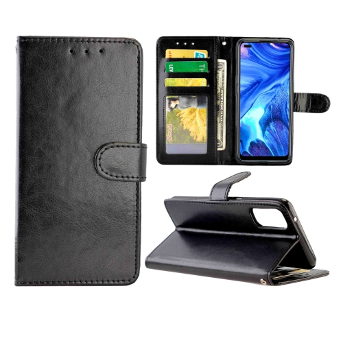 

For OPPO Reno4(4G) Crazy Horse Texture Leather Horizontal Flip Protective Case with Holder & Card Slots & Wallet & Photo Frame(Black)