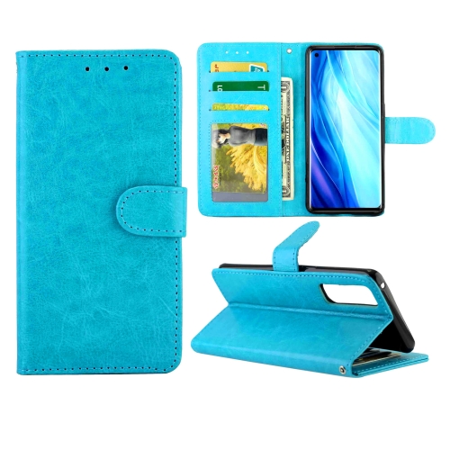 

For OPPO Reno4 Pro(4G) Crazy Horse Texture Leather Horizontal Flip Protective Case with Holder & Card Slots & Wallet & Photo Frame(Baby Blue)