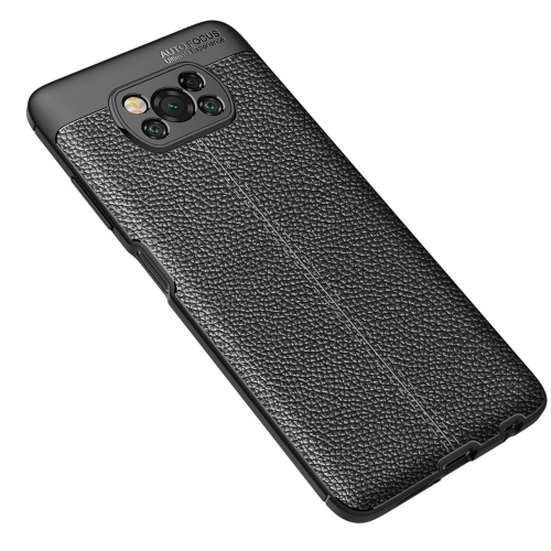 

For Xiaomi Poco X3 NFC Litchi Texture TPU Shockproof Case(Black)