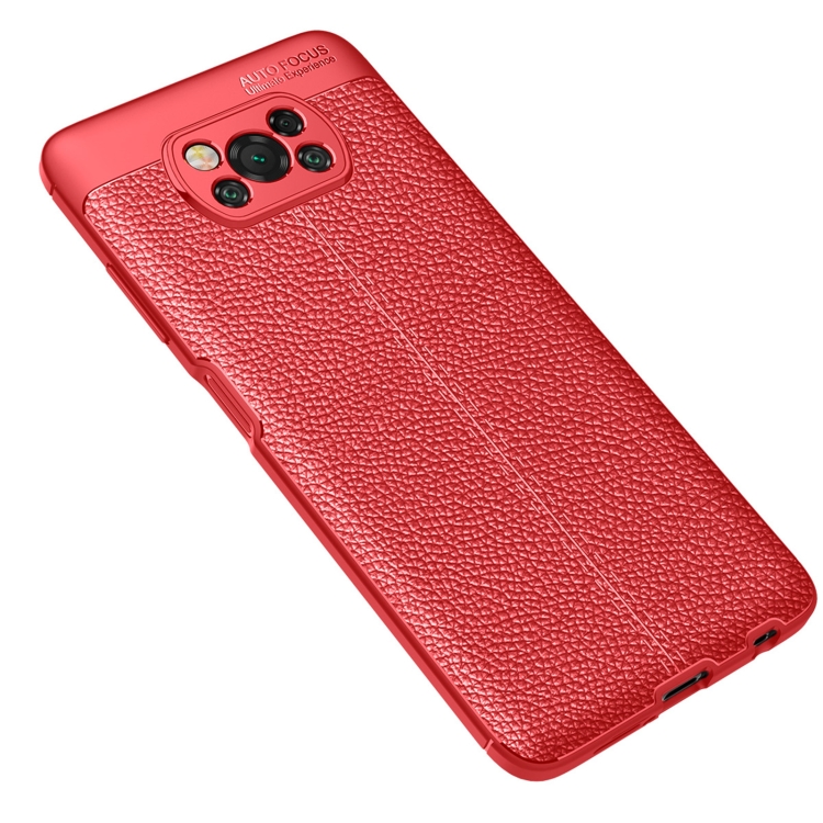 

For Xiaomi Poco X3 NFC Litchi Texture TPU Shockproof Case(Red)
