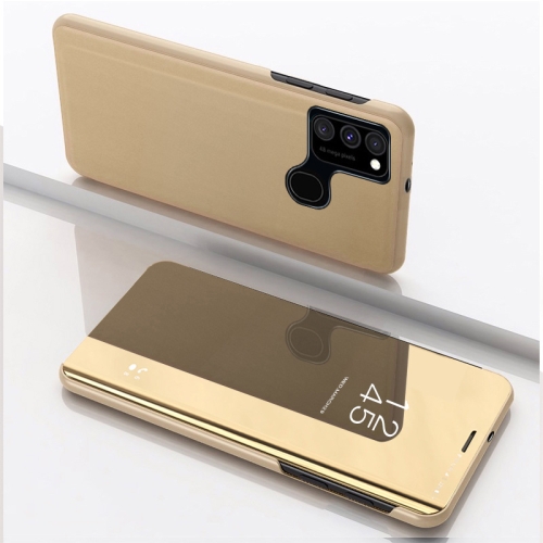 

For OPPO A53 2020 Plated Mirror Horizontal Flip Leather Case with Holder(Gold)