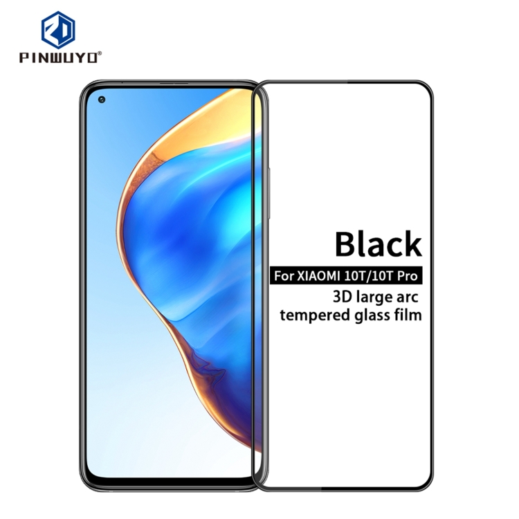 

For Xiaomi Mi 10T / 10T Pro PINWUYO 9H 3D Curved Full Screen Explosion-proof Tempered Glass Film(Black)