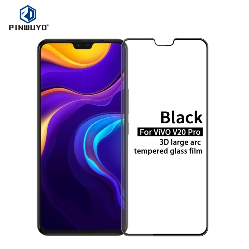 

For vivo V20 Pro PINWUYO 9H 3D Curved Full Screen Explosion-proof Tempered Glass Film(Black)