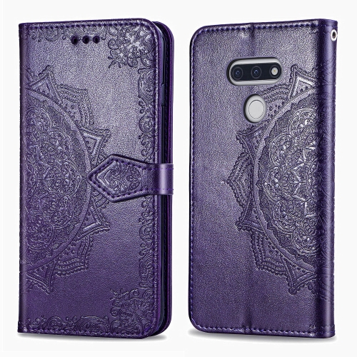 

For LG Style3 L-41A Mandala Flower Embossed Horizontal Flip Leather Case with Bracket / Card Slot / Wallet / Lanyard(Purple)