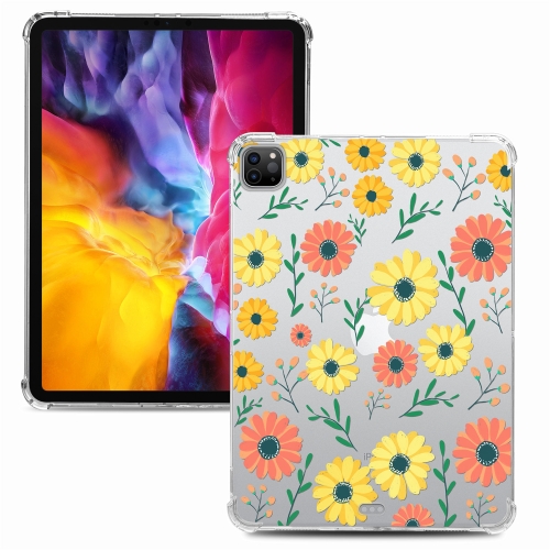 

For iPad Pro 12.9 inch (2021) / (2020) Colored Drawing Four-Corners Shockproof TPU Case(Daisy)