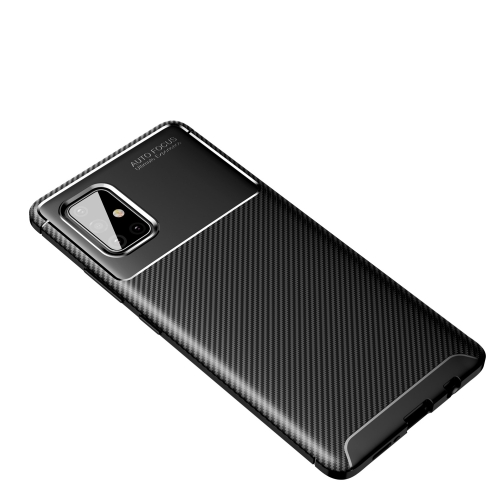 

For OnePlus 8T Carbon Fiber Texture Shockproof TPU Case(Black)