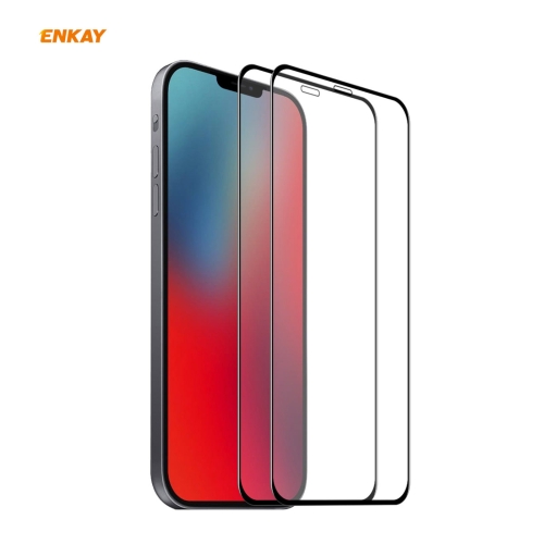 

2 PCS ENKAY Hat-Prince 0.26mm 9H 6D Curved Full Coverage Tempered Glass Protector For iPhone 12 / 12 Pro