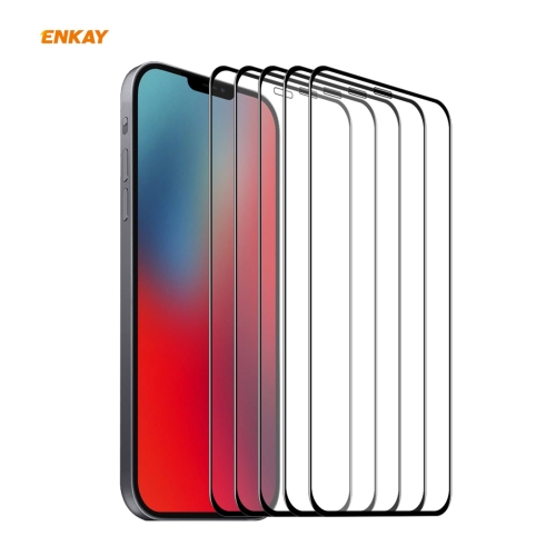 

5 PCS ENKAY Hat-Prince 0.26mm 9H 6D Curved Full Coverage Tempered Glass Protector For iPhone 12 mini