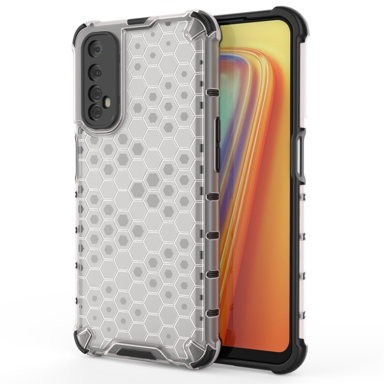 

For OPPO Realme 7 Shockproof Honeycomb PC + TPU Case(White)