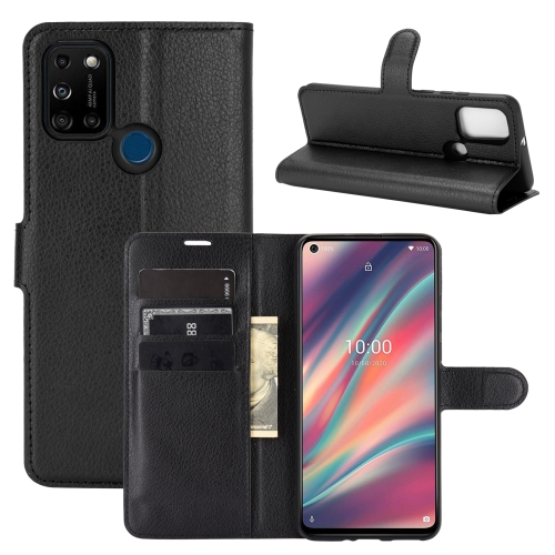 

For WIKO View 5 Litchi Texture Horizontal Flip Protective Case with Holder & Card Slots & Wallet(Black)