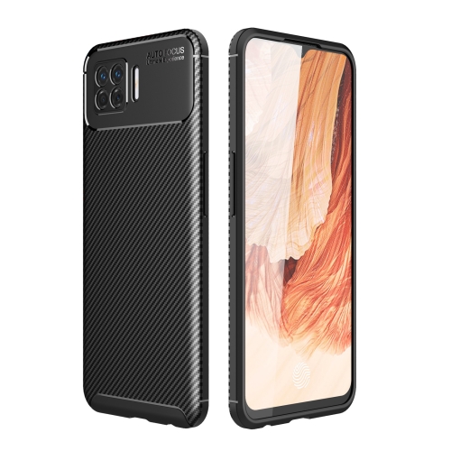 

For OPPO F17 Carbon Fiber Texture Shockproof TPU Case(Black)
