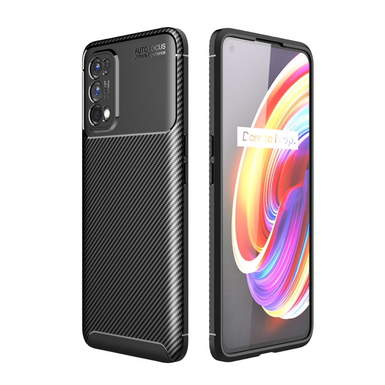 

For OPPO Realme 7 Pro Carbon Fiber Texture Shockproof TPU Case(Black)