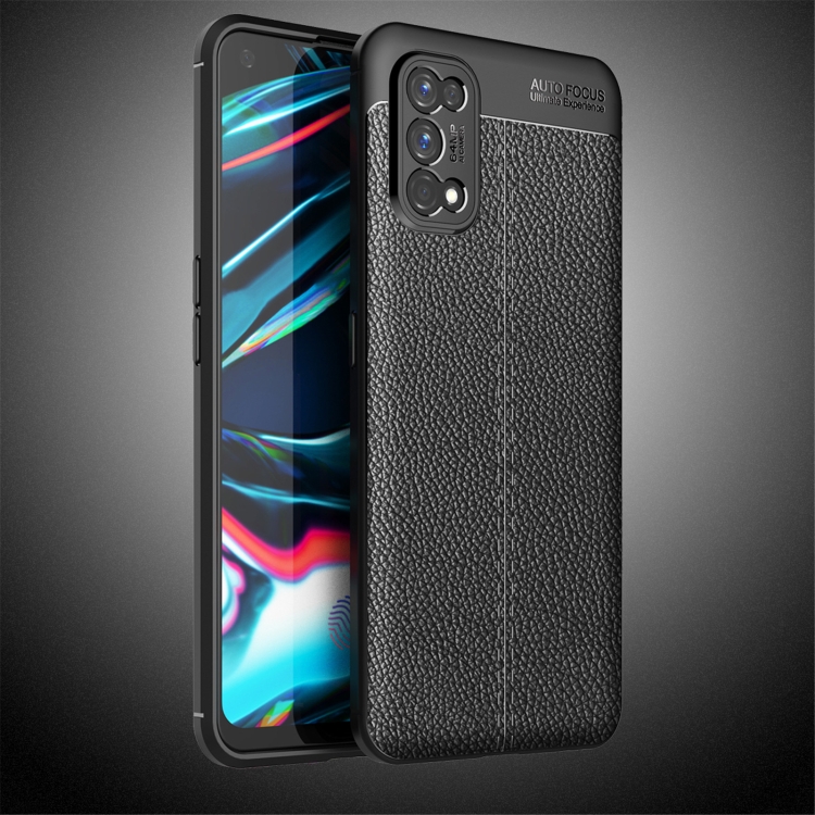 

For OPPO Realme 7 Pro Litchi Texture TPU Shockproof Case(Black)