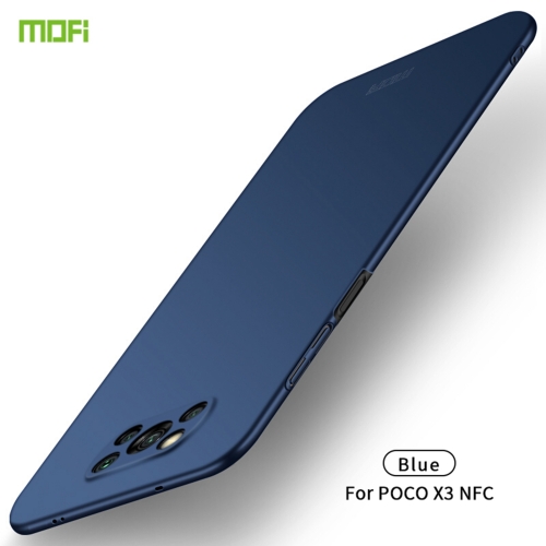 

For Xiaomi POCO X3/X3 NFC MOFI Frosted PC Ultra-thin Hard Case(Blue)