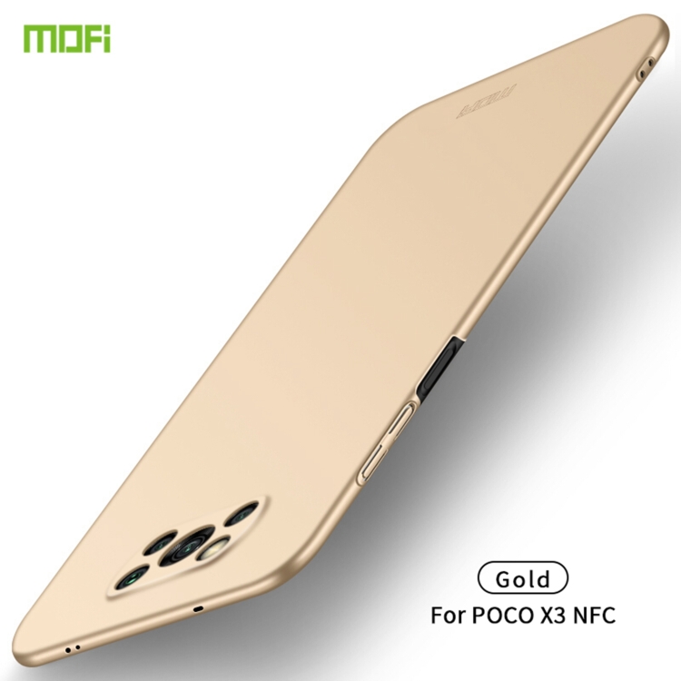 

For Xiaomi POCO X3/X3 NFC MOFI Frosted PC Ultra-thin Hard Case(Gold)