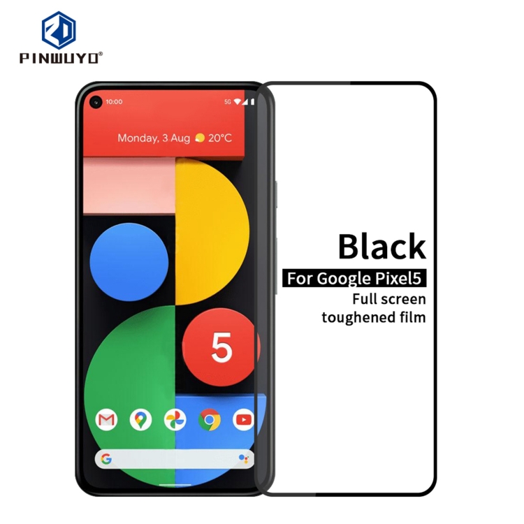 

For Google Pixel 5 PINWUYO 9H 2.5D Full Screen Tempered Glass Film(Black)