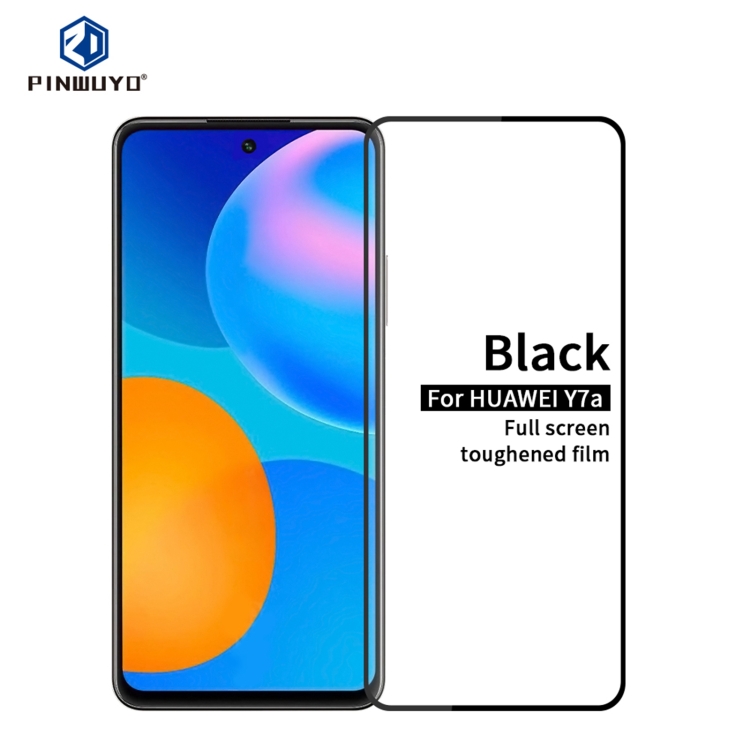 

For Huawei Y7a PINWUYO 9H 2.5D Full Screen Tempered Glass Film(Black)
