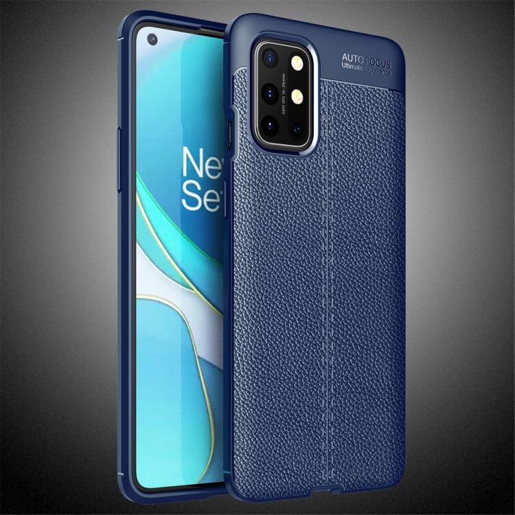 

For OnePlus 8T Litchi Texture TPU Shockproof Case(Navy Blue )
