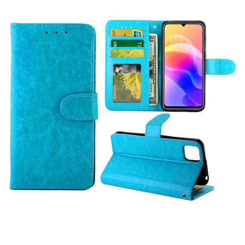 

For Huawei Enjoy 20 Crazy Horse Texture Leather Horizontal Flip Protective Case with Holder & Card Slots & Wallet & Photo Frame(baby Blue)