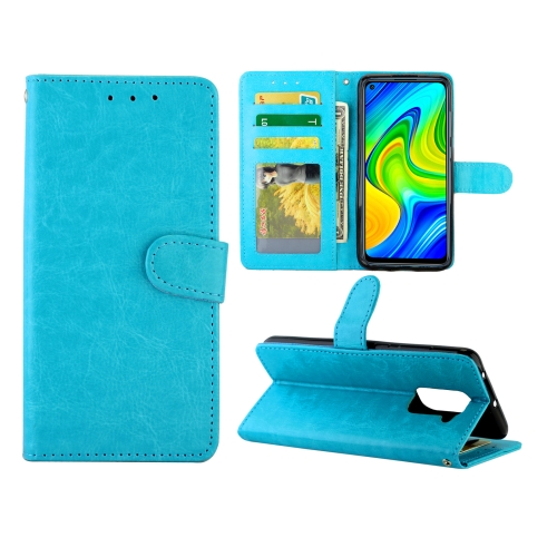 

For Xiaomi Redmi 10X(4G)/Redmi Note9 Crazy Horse Texture Leather Horizontal Flip Protective Case with Holder & Card Slots & Wallet & Photo Frame(baby Blue)