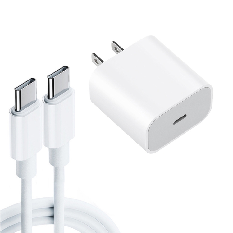 

2 in 1 PD 20W Single USB-C / Type-C Port Travel Charger + 3A PD 3.0 USB-C / Type-C to USB-C / Type-C Fast Charge Data Cable Set, Cable Length: 2m, US Plug