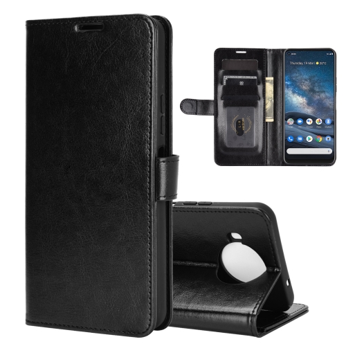 

For Nokia 8.3 R64 Texture Single Horizontal Flip Protective Case with Holder & Card Slots & Wallet& Photo Frame(Black)