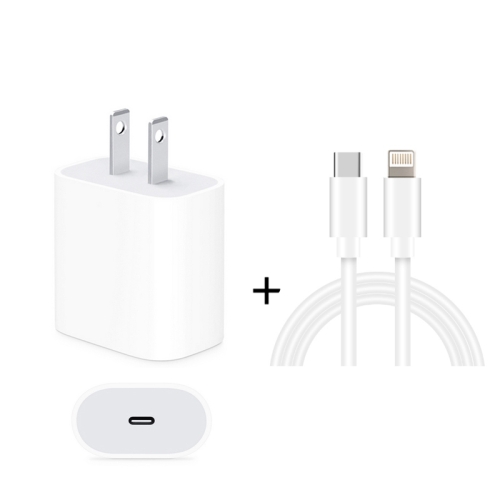

2 in 1 PD 20W Single USB-C / Type-C Port Travel Charger + 3A PD3.0 USB-C / Type-C to 8 Pin Fast Charge Data Cable Set, Cable Length: 2m, US Plug