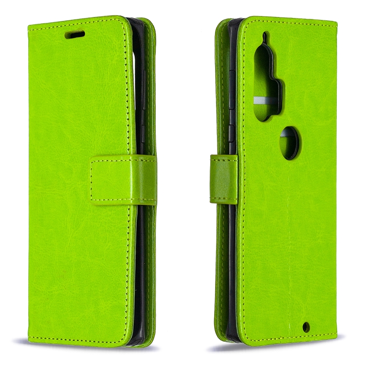

For Motorola Edge+ Crazy Horse Texture Horizontal Flip Leather Case with Holder & Card Slots & Wallet & Photo Frame(Green)