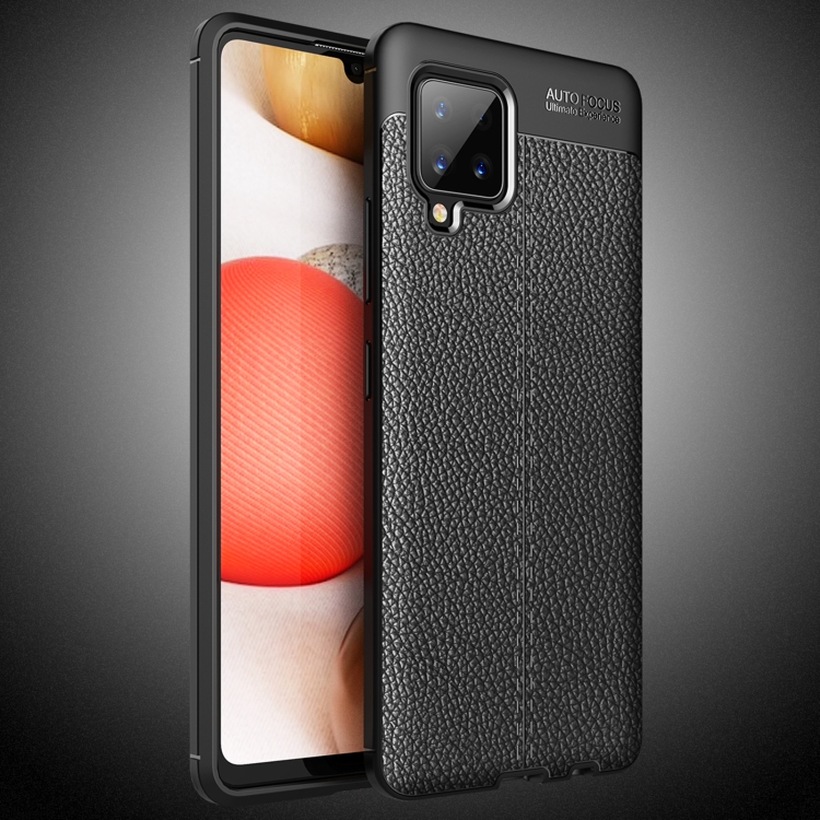 

For Samsung Galaxy A42 5G Litchi Texture TPU Shockproof Case(Black)