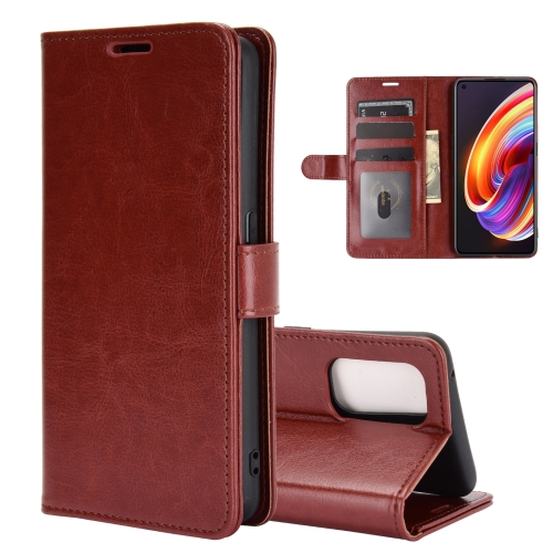 

For OPPO Realme X7 Pro R64 Texture Single Horizontal Flip Protective Case with Holder & Card Slots & Wallet& Photo Frame(Brown)