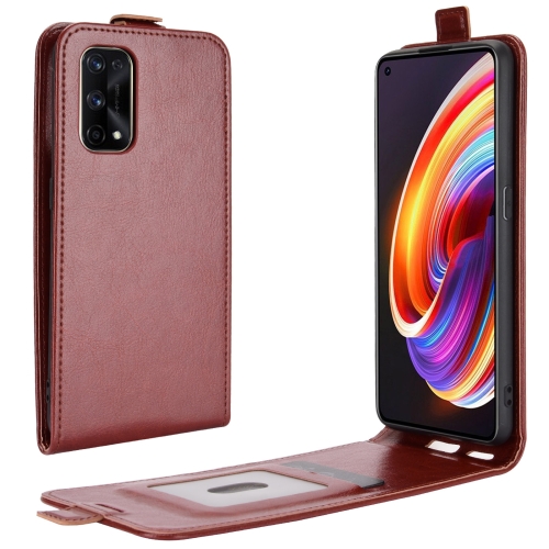 

For OPPO Realme X7 Pro R64 Texture Single Vertical Flip Leather Protective Case with Card Slots & Photo Frame(Brown)