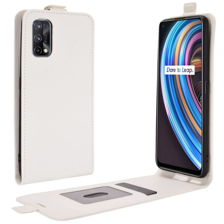

For Oppo Realme X7 R64 Texture Single Vertical Flip Leather Protective Case with Card Slots & Photo Frame(White)