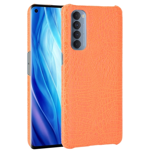 

For OPPO Reno4 Pro 4G (Foreign India version) Shockproof Crocodile Texture PC + PU Case(Orange)