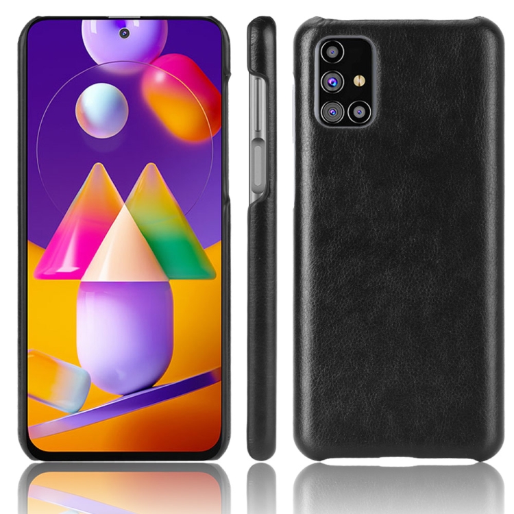 

For Samsung Galaxy M31s Shockproof Litchi Texture PC + PU Case(Black)