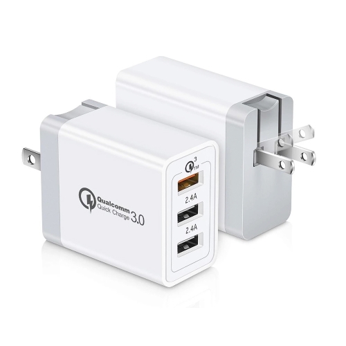 

SDC-30W 30W QC 3.0 USB + 2.4A Dual USB 2.0 Ports Mobile Phone Tablet PC Universal Quick Charger Travel Charger, US Plug