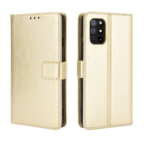 

For OnePlus 8T Retro Crazy Horse Texture Horizontal Flip Leather Case with Holder & Card Slots & Photo Frame(Gold)