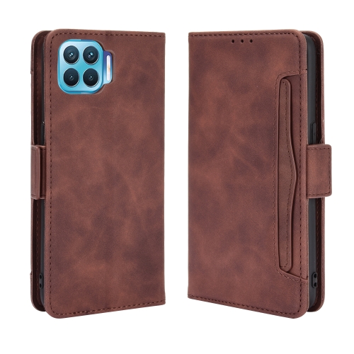 

For OPPO F17 Pro / A93 / Reno4 Lite Wallet Style Skin Feel Calf Pattern Leather Case with Separate Card Slot(Brown)