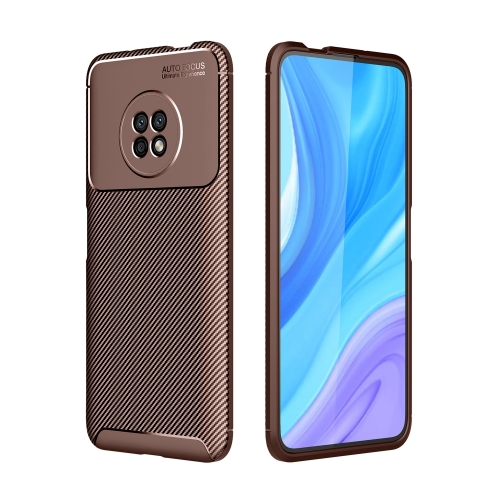 

For OPPO Realme C17 Carbon Fiber Texture Shockproof TPU Case(Brown)