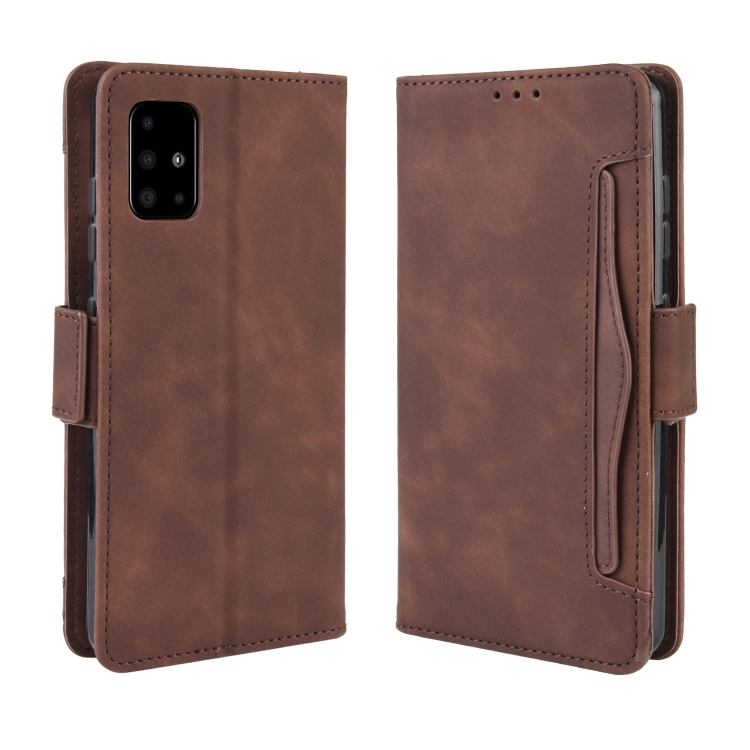 

For Samsung Galaxy M51 Wallet Style Skin Feel Calf Pattern Leather Case with Separate Card Slot(Brown)