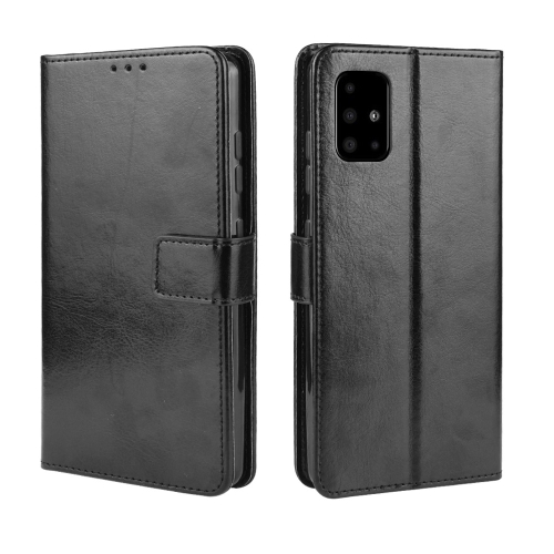 

For Samsung Galaxy M51 Retro Crazy Horse Texture Horizontal Flip Leather Case with Holder & Card Slots & Photo Frame(Black)