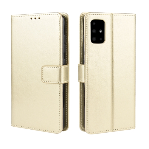 

For Samsung Galaxy M51 Retro Crazy Horse Texture Horizontal Flip Leather Case with Holder & Card Slots & Photo Frame(Gold)