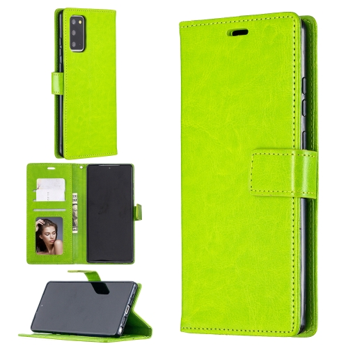 

For Samsung Galaxy Note20 Crazy Horse Texture Horizontal Flip Leather Case with Holder & Card Slots & Wallet & Photo Frame(Green)