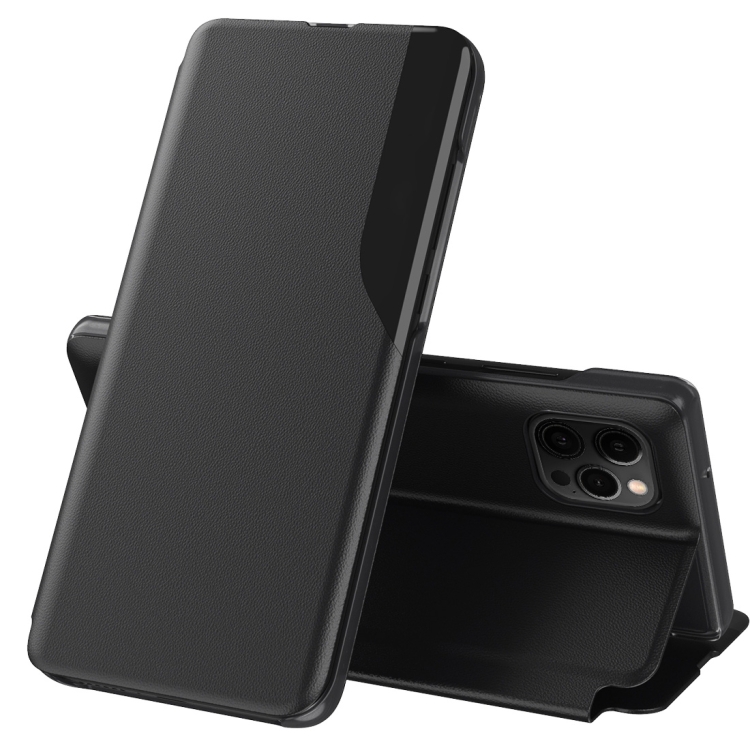 

Side Display Magnetic Shockproof Horizontal Flip Leather Case with Holder For iPhone 11 Pro(Black)
